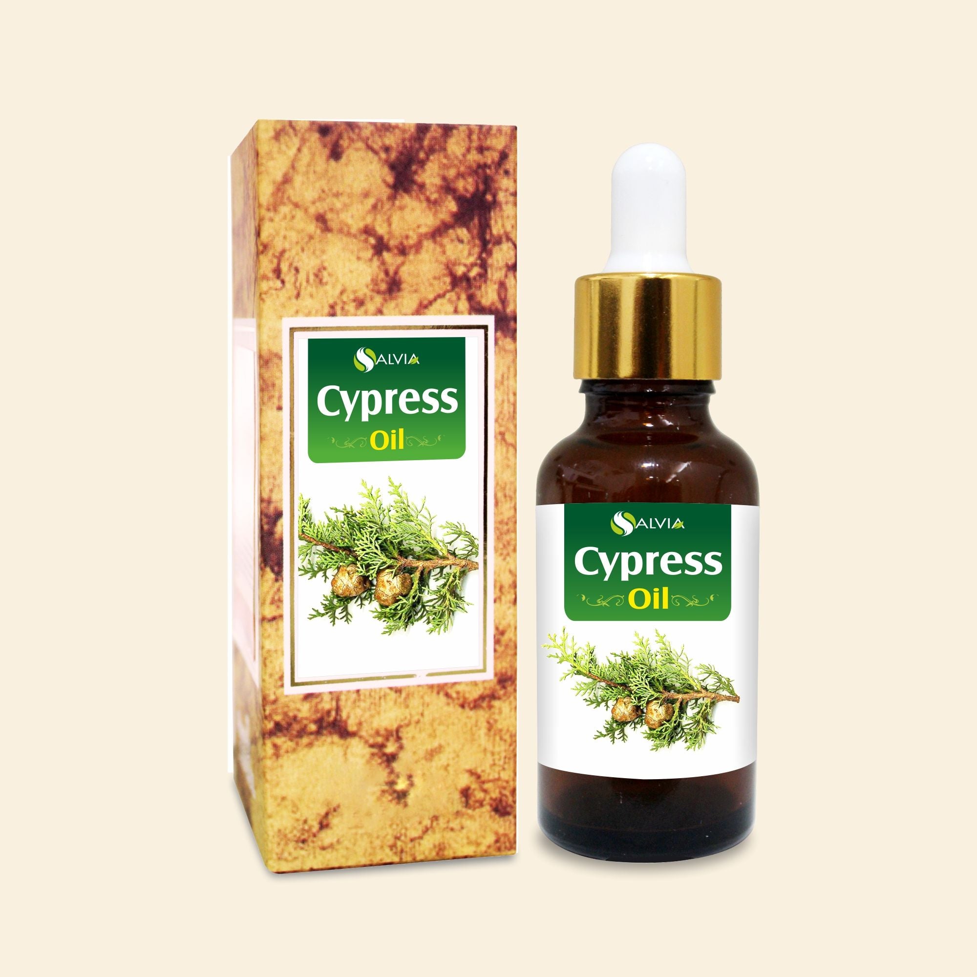 Salvia Natural Carrier Oils,Greasy Oil,Acne,Anti-acne Oil,Oil for Greasy hair Cypress Oil (Cupressus sempervirens) 100% Natural Pure Essential Oil